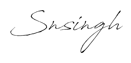 How to make Snsingh name signature. Use Antro_Vectra style for creating short signs online. This is the latest handwritten sign. Snsingh signature style 6 images and pictures png