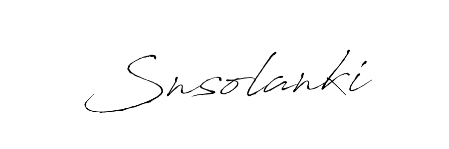 How to make Snsolanki signature? Antro_Vectra is a professional autograph style. Create handwritten signature for Snsolanki name. Snsolanki signature style 6 images and pictures png