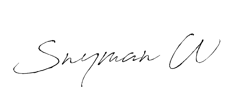 Make a beautiful signature design for name Snyman W. Use this online signature maker to create a handwritten signature for free. Snyman W signature style 6 images and pictures png