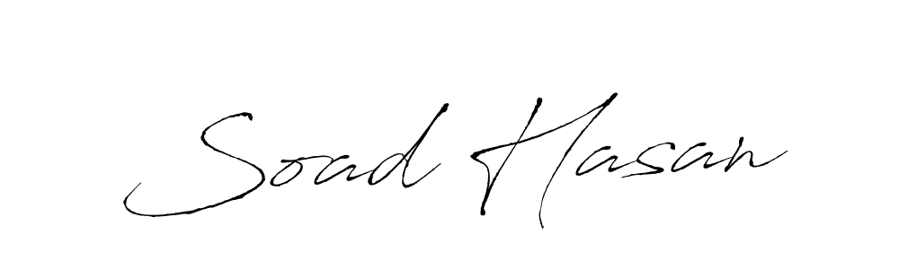 Design your own signature with our free online signature maker. With this signature software, you can create a handwritten (Antro_Vectra) signature for name Soad Hasan. Soad Hasan signature style 6 images and pictures png