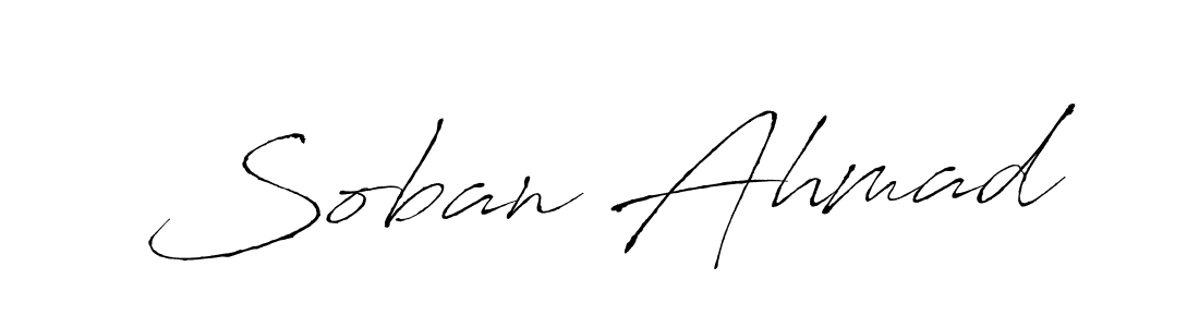 Create a beautiful signature design for name Soban Ahmad. With this signature (Antro_Vectra) fonts, you can make a handwritten signature for free. Soban Ahmad signature style 6 images and pictures png