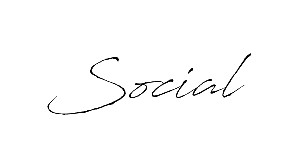 Create a beautiful signature design for name Social. With this signature (Antro_Vectra) fonts, you can make a handwritten signature for free. Social signature style 6 images and pictures png