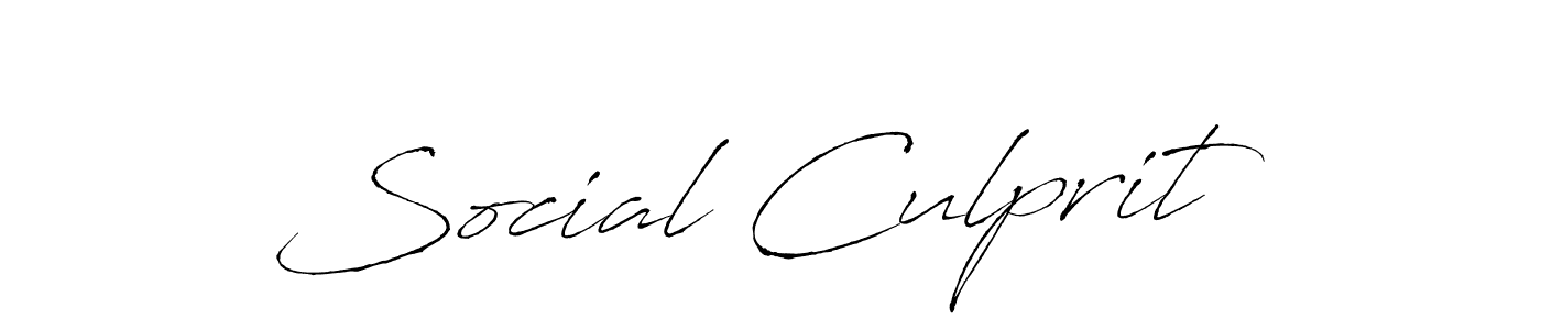 Create a beautiful signature design for name Social Culprit. With this signature (Antro_Vectra) fonts, you can make a handwritten signature for free. Social Culprit signature style 6 images and pictures png