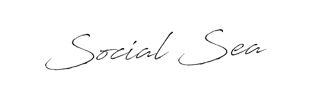 Also we have Social Sea name is the best signature style. Create professional handwritten signature collection using Antro_Vectra autograph style. Social Sea signature style 6 images and pictures png