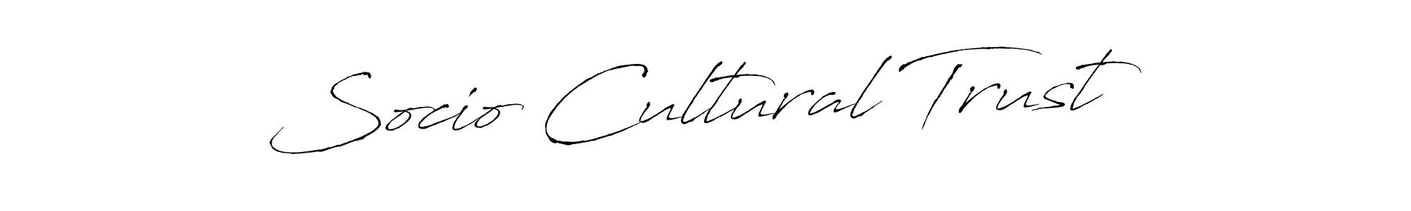 How to make Socio Cultural Trust name signature. Use Antro_Vectra style for creating short signs online. This is the latest handwritten sign. Socio Cultural Trust signature style 6 images and pictures png