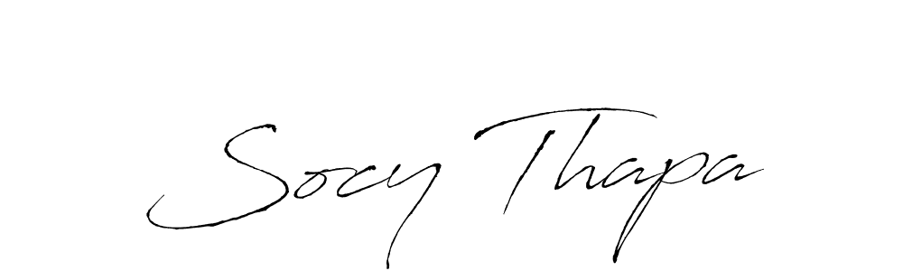Create a beautiful signature design for name Socy Thapa. With this signature (Antro_Vectra) fonts, you can make a handwritten signature for free. Socy Thapa signature style 6 images and pictures png