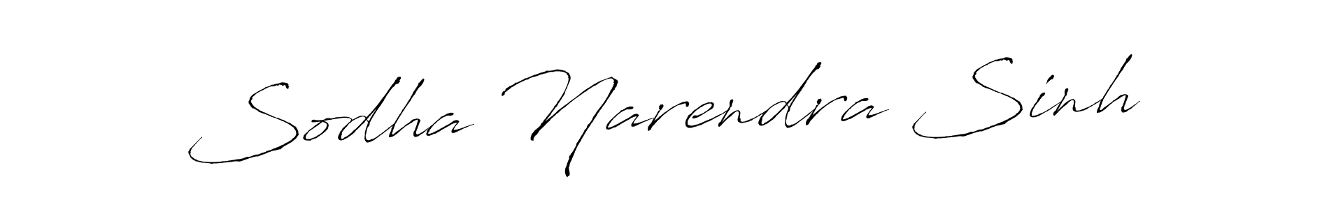 Sodha Narendra Sinh stylish signature style. Best Handwritten Sign (Antro_Vectra) for my name. Handwritten Signature Collection Ideas for my name Sodha Narendra Sinh. Sodha Narendra Sinh signature style 6 images and pictures png