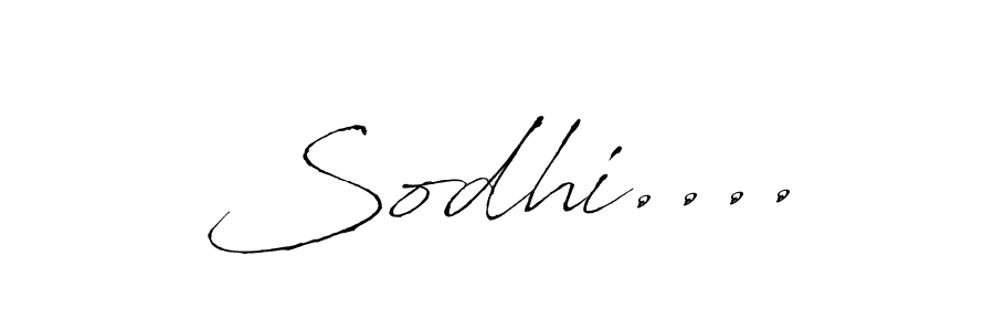 Make a beautiful signature design for name Sodhi..... With this signature (Antro_Vectra) style, you can create a handwritten signature for free. Sodhi.... signature style 6 images and pictures png
