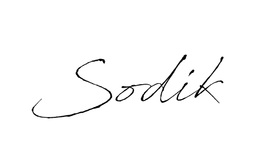 Design your own signature with our free online signature maker. With this signature software, you can create a handwritten (Antro_Vectra) signature for name Sodik. Sodik signature style 6 images and pictures png