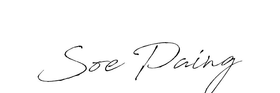 How to make Soe Paing name signature. Use Antro_Vectra style for creating short signs online. This is the latest handwritten sign. Soe Paing signature style 6 images and pictures png