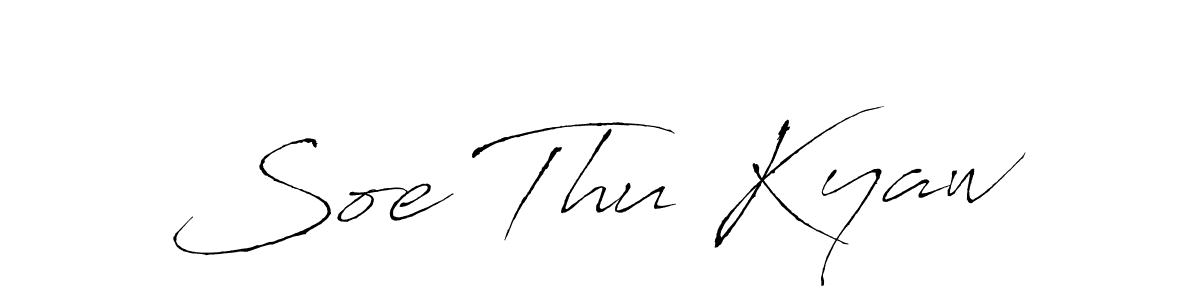 Make a beautiful signature design for name Soe Thu Kyaw. With this signature (Antro_Vectra) style, you can create a handwritten signature for free. Soe Thu Kyaw signature style 6 images and pictures png