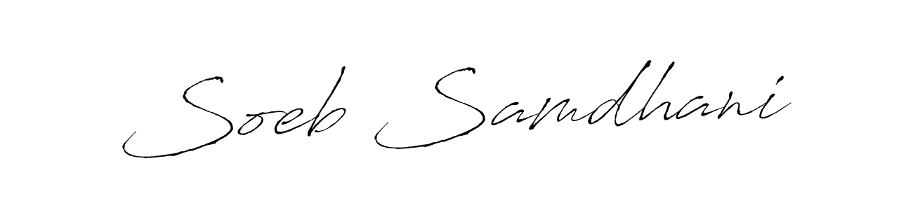 How to make Soeb Samdhani signature? Antro_Vectra is a professional autograph style. Create handwritten signature for Soeb Samdhani name. Soeb Samdhani signature style 6 images and pictures png