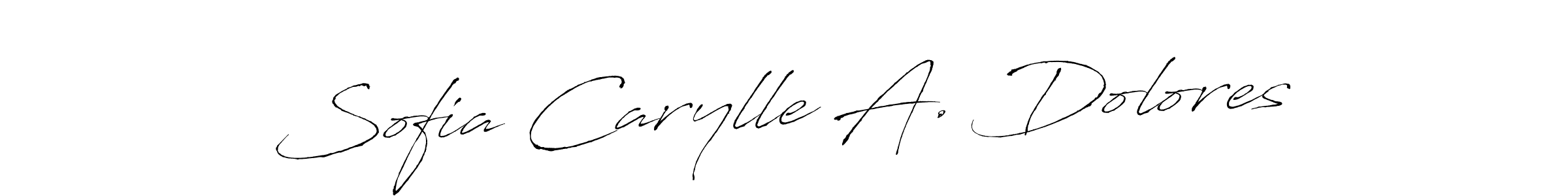 if you are searching for the best signature style for your name Sofia Carylle A. Dolores. so please give up your signature search. here we have designed multiple signature styles  using Antro_Vectra. Sofia Carylle A. Dolores signature style 6 images and pictures png