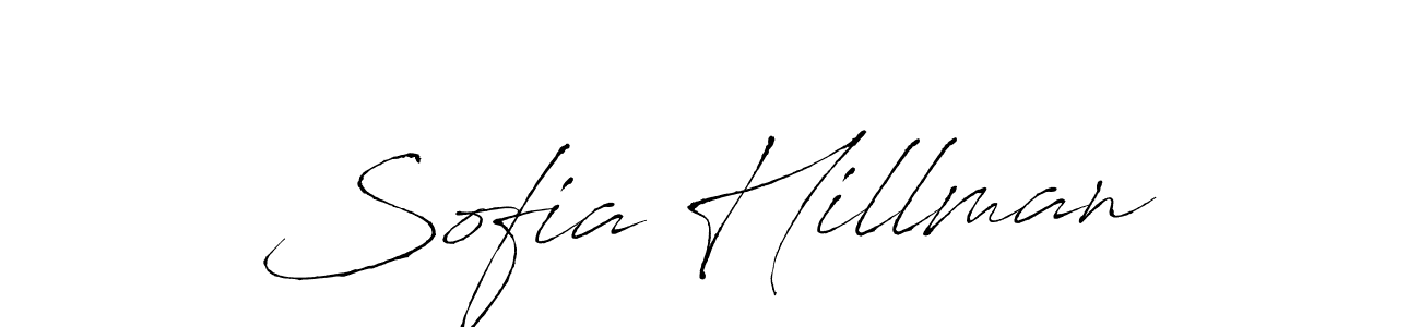 How to make Sofia Hillman name signature. Use Antro_Vectra style for creating short signs online. This is the latest handwritten sign. Sofia Hillman signature style 6 images and pictures png