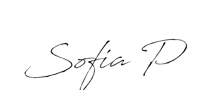 How to make Sofia P signature? Antro_Vectra is a professional autograph style. Create handwritten signature for Sofia P name. Sofia P signature style 6 images and pictures png