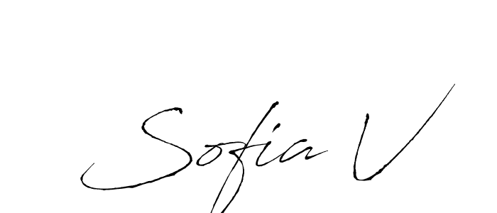 Design your own signature with our free online signature maker. With this signature software, you can create a handwritten (Antro_Vectra) signature for name Sofia V. Sofia V signature style 6 images and pictures png