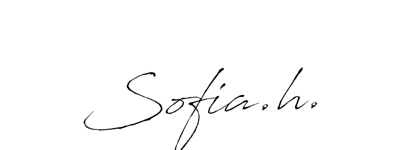 Make a beautiful signature design for name Sofia.h.. With this signature (Antro_Vectra) style, you can create a handwritten signature for free. Sofia.h. signature style 6 images and pictures png