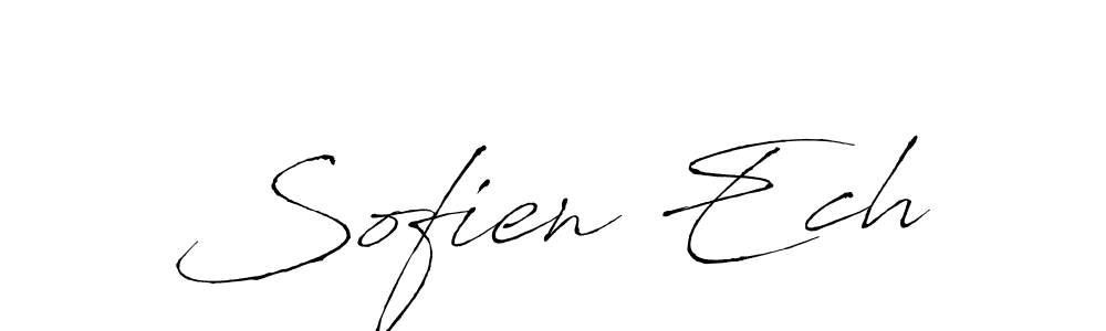 How to make Sofien Ech signature? Antro_Vectra is a professional autograph style. Create handwritten signature for Sofien Ech name. Sofien Ech signature style 6 images and pictures png