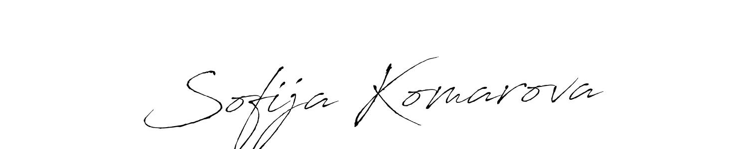 Antro_Vectra is a professional signature style that is perfect for those who want to add a touch of class to their signature. It is also a great choice for those who want to make their signature more unique. Get Sofija Komarova name to fancy signature for free. Sofija Komarova signature style 6 images and pictures png