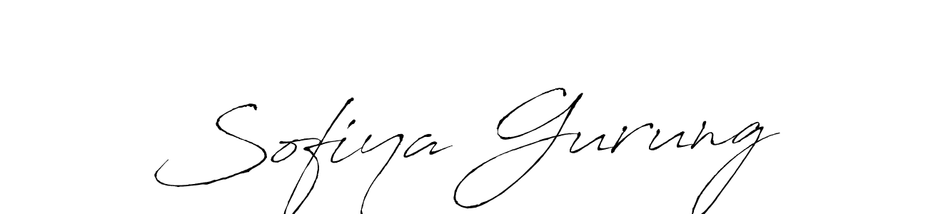 You should practise on your own different ways (Antro_Vectra) to write your name (Sofiya Gurung) in signature. don't let someone else do it for you. Sofiya Gurung signature style 6 images and pictures png