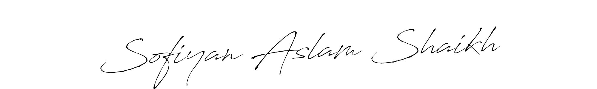 How to make Sofiyan Aslam Shaikh signature? Antro_Vectra is a professional autograph style. Create handwritten signature for Sofiyan Aslam Shaikh name. Sofiyan Aslam Shaikh signature style 6 images and pictures png