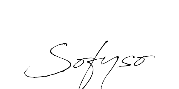 Use a signature maker to create a handwritten signature online. With this signature software, you can design (Antro_Vectra) your own signature for name Sofyso. Sofyso signature style 6 images and pictures png