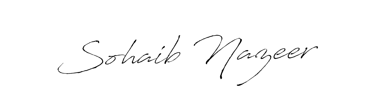 Design your own signature with our free online signature maker. With this signature software, you can create a handwritten (Antro_Vectra) signature for name Sohaib Nazeer. Sohaib Nazeer signature style 6 images and pictures png