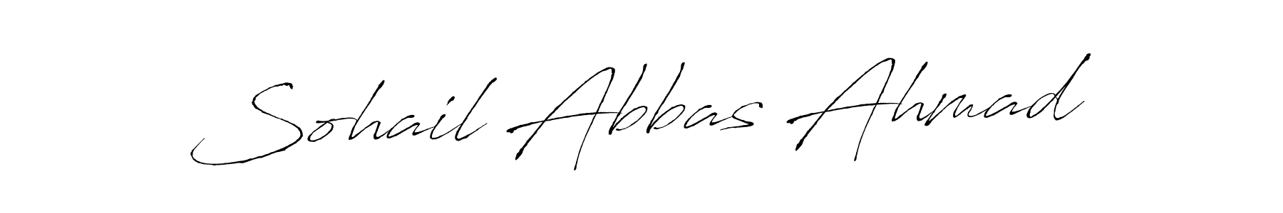 How to make Sohail Abbas Ahmad name signature. Use Antro_Vectra style for creating short signs online. This is the latest handwritten sign. Sohail Abbas Ahmad signature style 6 images and pictures png