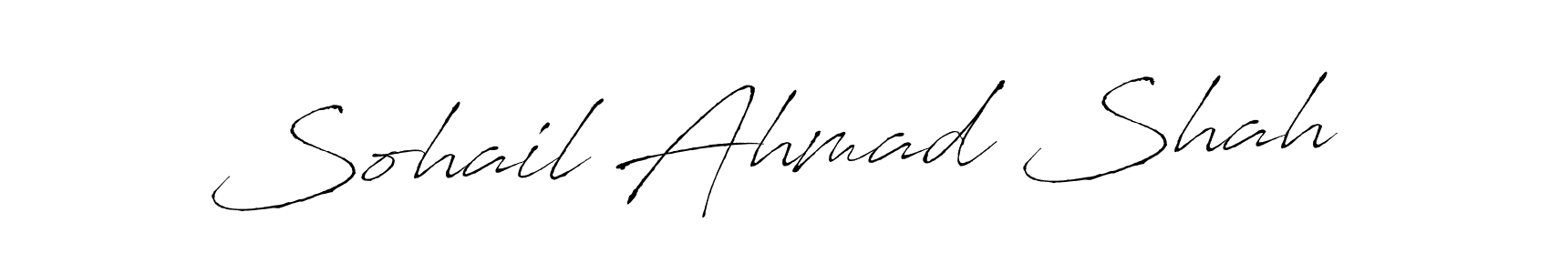 Make a beautiful signature design for name Sohail Ahmad Shah. With this signature (Antro_Vectra) style, you can create a handwritten signature for free. Sohail Ahmad Shah signature style 6 images and pictures png