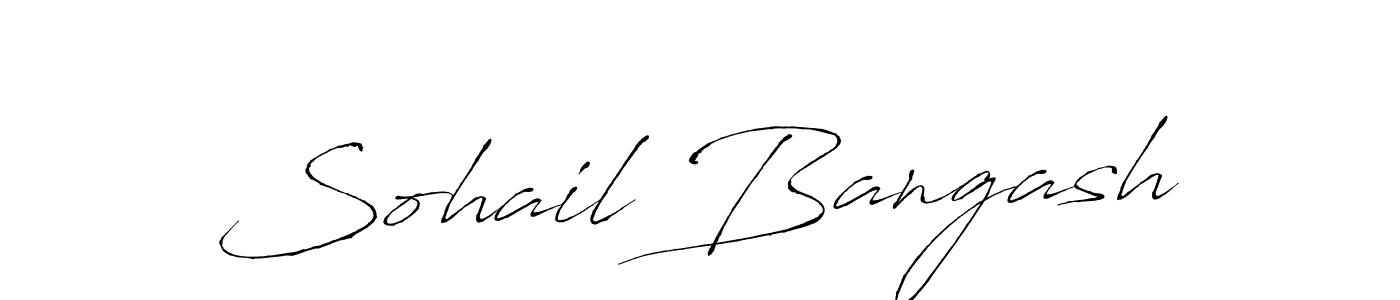 You should practise on your own different ways (Antro_Vectra) to write your name (Sohail Bangash) in signature. don't let someone else do it for you. Sohail Bangash signature style 6 images and pictures png