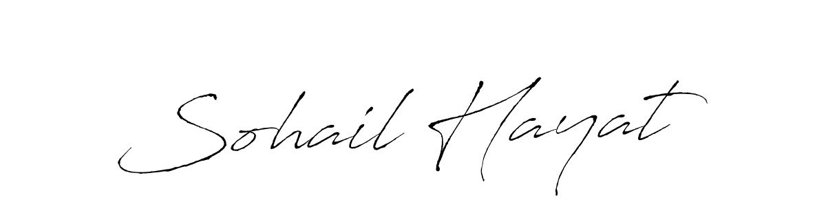 Design your own signature with our free online signature maker. With this signature software, you can create a handwritten (Antro_Vectra) signature for name Sohail Hayat. Sohail Hayat signature style 6 images and pictures png