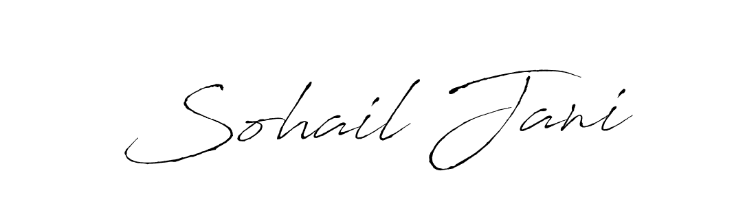 Make a beautiful signature design for name Sohail Jani. With this signature (Antro_Vectra) style, you can create a handwritten signature for free. Sohail Jani signature style 6 images and pictures png