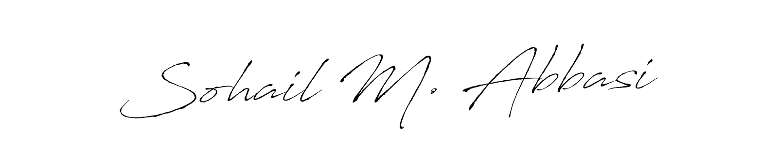 How to make Sohail M. Abbasi signature? Antro_Vectra is a professional autograph style. Create handwritten signature for Sohail M. Abbasi name. Sohail M. Abbasi signature style 6 images and pictures png