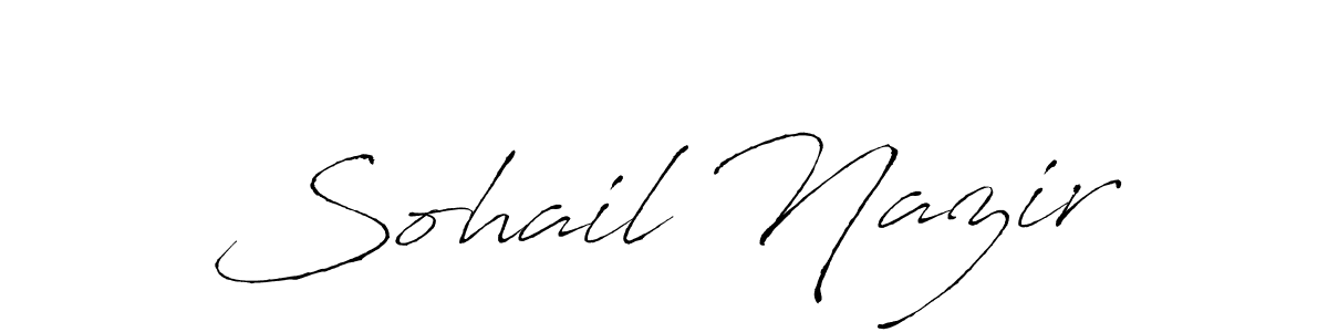 Antro_Vectra is a professional signature style that is perfect for those who want to add a touch of class to their signature. It is also a great choice for those who want to make their signature more unique. Get Sohail Nazir name to fancy signature for free. Sohail Nazir signature style 6 images and pictures png