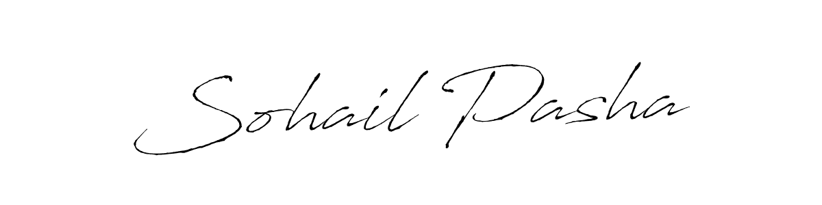 Make a beautiful signature design for name Sohail Pasha. With this signature (Antro_Vectra) style, you can create a handwritten signature for free. Sohail Pasha signature style 6 images and pictures png