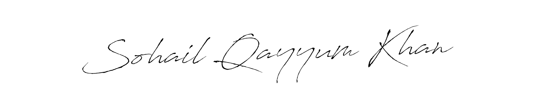 How to make Sohail Qayyum Khan signature? Antro_Vectra is a professional autograph style. Create handwritten signature for Sohail Qayyum Khan name. Sohail Qayyum Khan signature style 6 images and pictures png