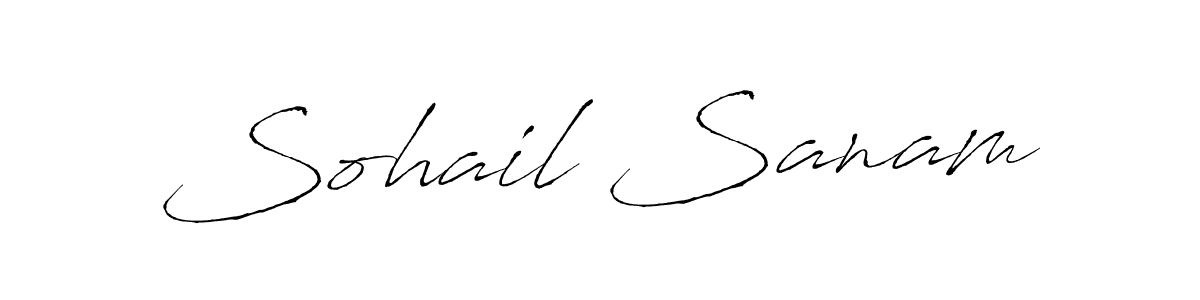 Use a signature maker to create a handwritten signature online. With this signature software, you can design (Antro_Vectra) your own signature for name Sohail Sanam. Sohail Sanam signature style 6 images and pictures png