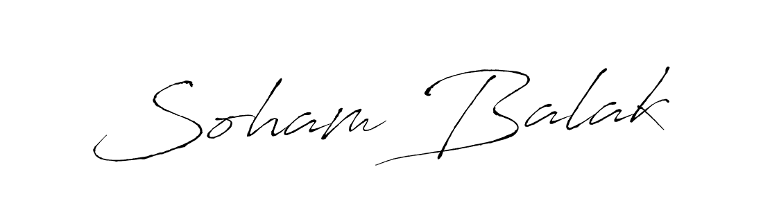 Soham Balak stylish signature style. Best Handwritten Sign (Antro_Vectra) for my name. Handwritten Signature Collection Ideas for my name Soham Balak. Soham Balak signature style 6 images and pictures png