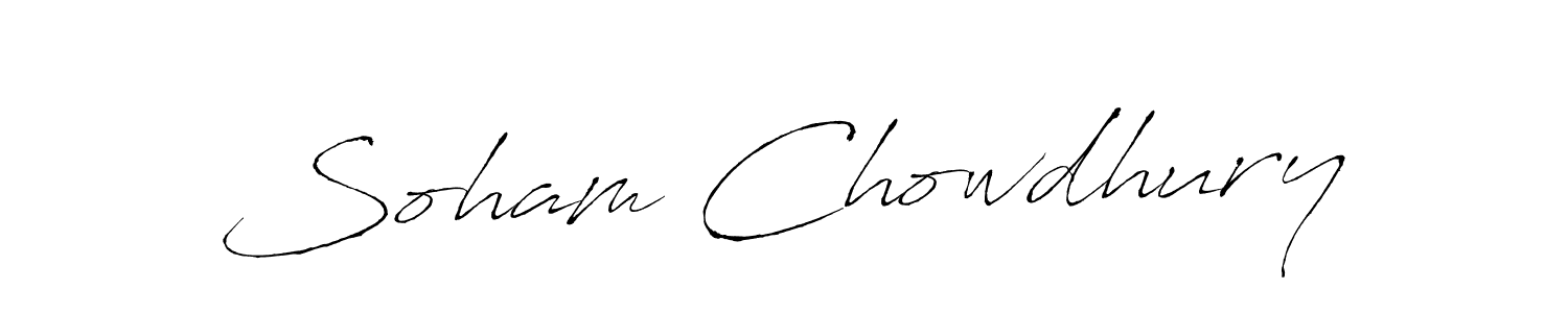 How to make Soham Chowdhury name signature. Use Antro_Vectra style for creating short signs online. This is the latest handwritten sign. Soham Chowdhury signature style 6 images and pictures png