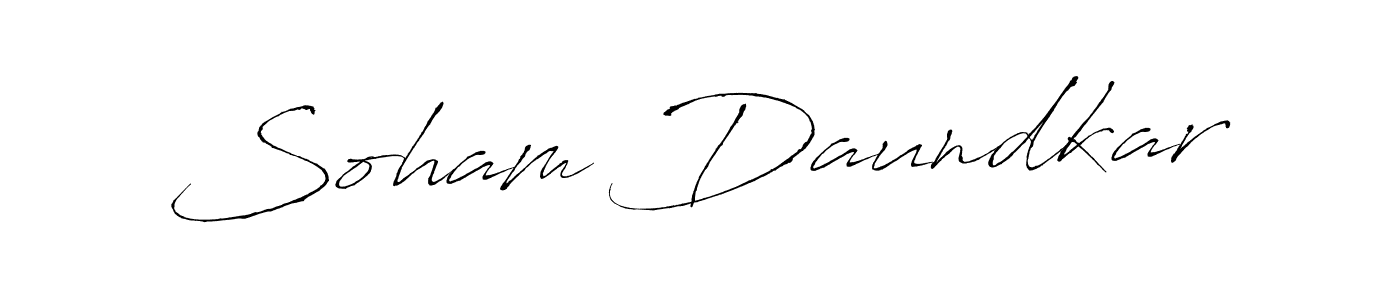 Make a beautiful signature design for name Soham Daundkar. With this signature (Antro_Vectra) style, you can create a handwritten signature for free. Soham Daundkar signature style 6 images and pictures png