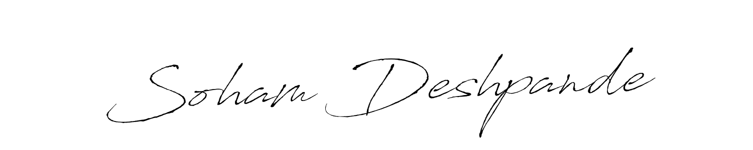 Antro_Vectra is a professional signature style that is perfect for those who want to add a touch of class to their signature. It is also a great choice for those who want to make their signature more unique. Get Soham Deshpande name to fancy signature for free. Soham Deshpande signature style 6 images and pictures png