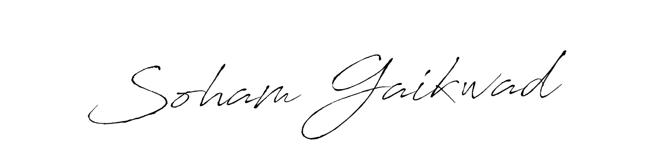 Soham Gaikwad stylish signature style. Best Handwritten Sign (Antro_Vectra) for my name. Handwritten Signature Collection Ideas for my name Soham Gaikwad. Soham Gaikwad signature style 6 images and pictures png