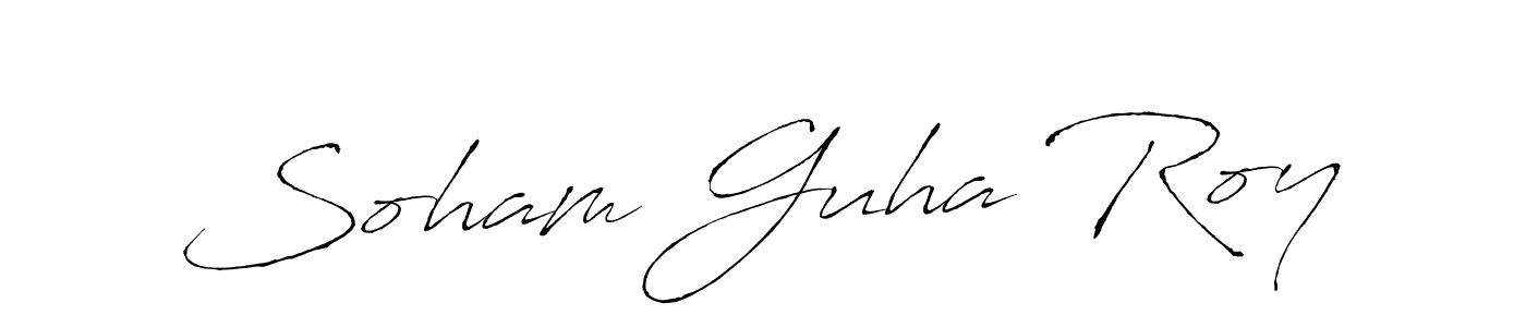 How to make Soham Guha Roy name signature. Use Antro_Vectra style for creating short signs online. This is the latest handwritten sign. Soham Guha Roy signature style 6 images and pictures png