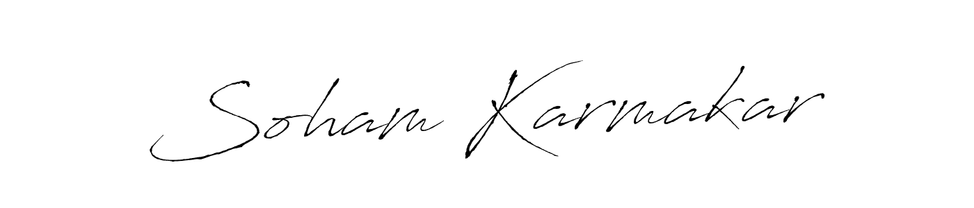 Create a beautiful signature design for name Soham Karmakar. With this signature (Antro_Vectra) fonts, you can make a handwritten signature for free. Soham Karmakar signature style 6 images and pictures png