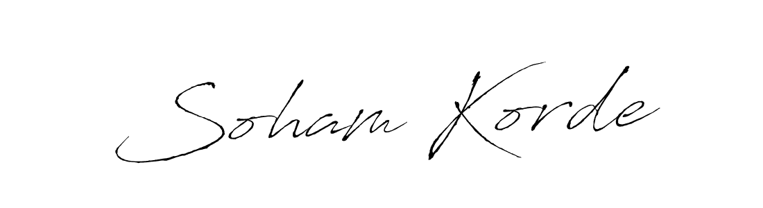 How to make Soham Korde name signature. Use Antro_Vectra style for creating short signs online. This is the latest handwritten sign. Soham Korde signature style 6 images and pictures png