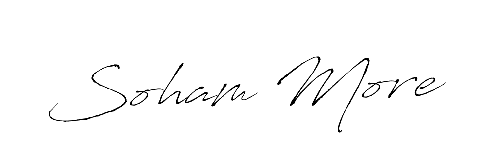 You should practise on your own different ways (Antro_Vectra) to write your name (Soham More) in signature. don't let someone else do it for you. Soham More signature style 6 images and pictures png