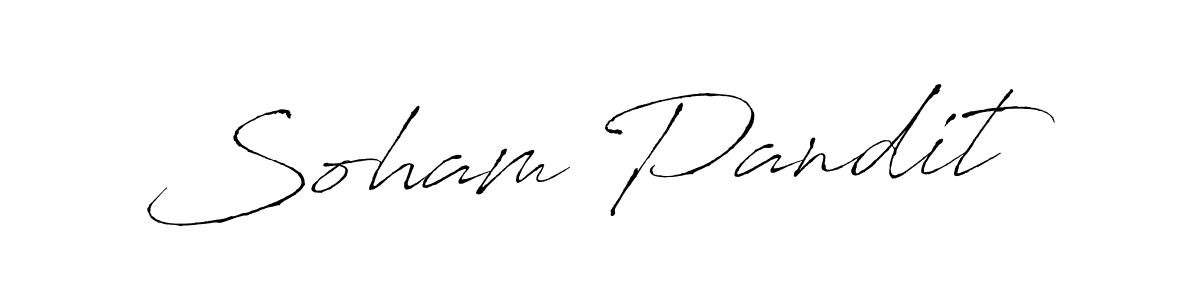 Create a beautiful signature design for name Soham Pandit. With this signature (Antro_Vectra) fonts, you can make a handwritten signature for free. Soham Pandit signature style 6 images and pictures png