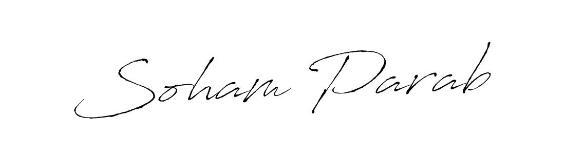 How to make Soham Parab name signature. Use Antro_Vectra style for creating short signs online. This is the latest handwritten sign. Soham Parab signature style 6 images and pictures png