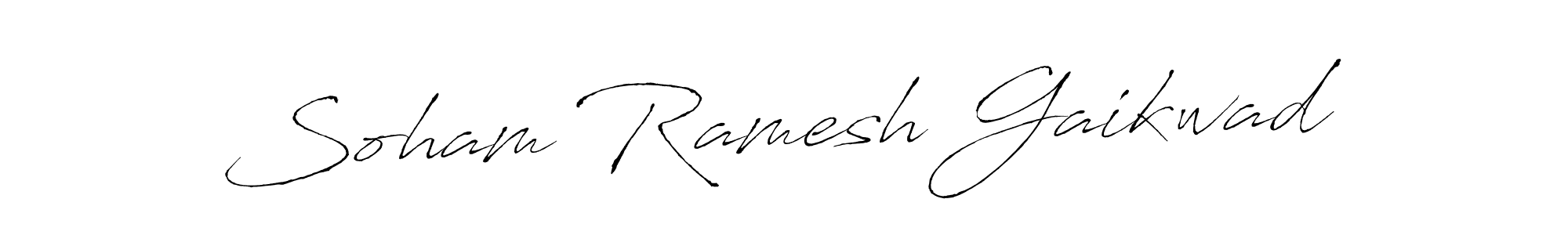 How to make Soham Ramesh Gaikwad name signature. Use Antro_Vectra style for creating short signs online. This is the latest handwritten sign. Soham Ramesh Gaikwad signature style 6 images and pictures png