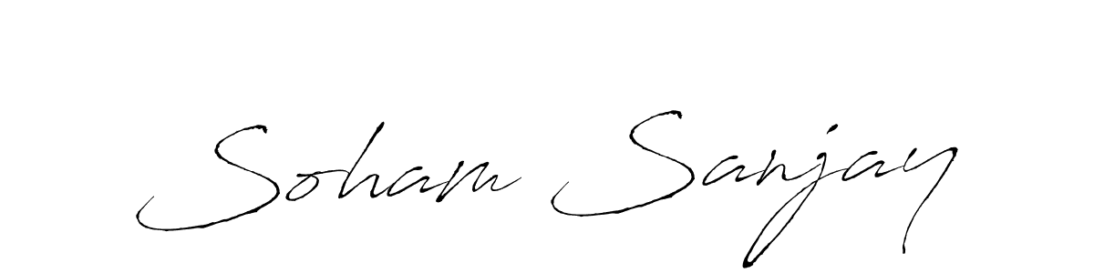 How to make Soham Sanjay signature? Antro_Vectra is a professional autograph style. Create handwritten signature for Soham Sanjay name. Soham Sanjay signature style 6 images and pictures png